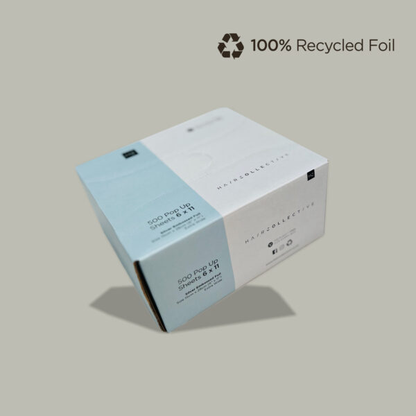 100% Recycled Pop Up 6" x 11" / 15cm x 28cm Silver Matt Embossed
